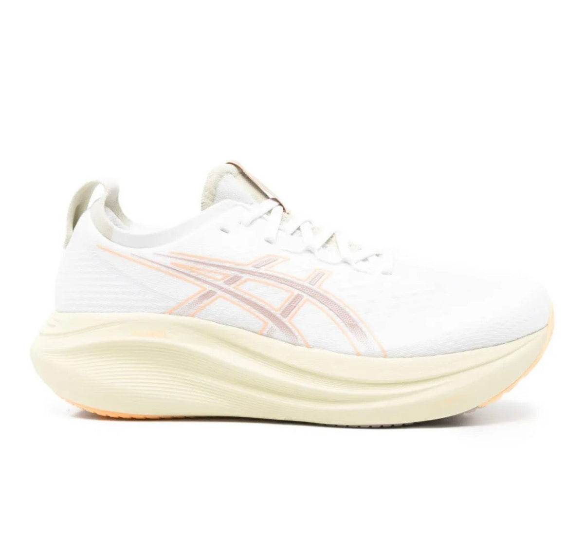 Asics Nimbus 27 White Pink - high-performance athletic footwear in White with advanced cushioning