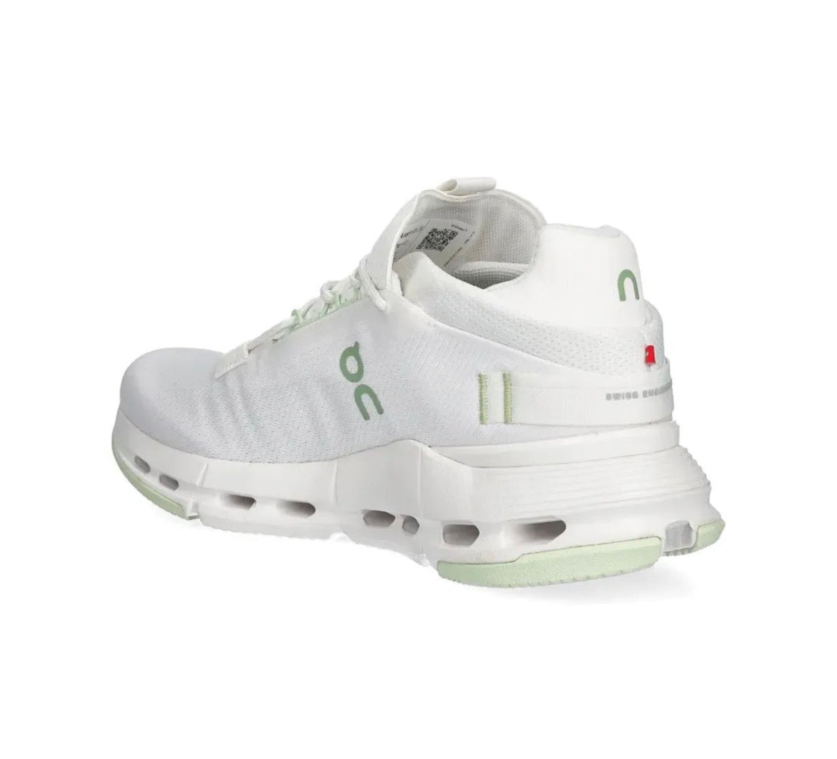 On Cloudnova White Green - high-performance athletic footwear in White with advanced cushioning