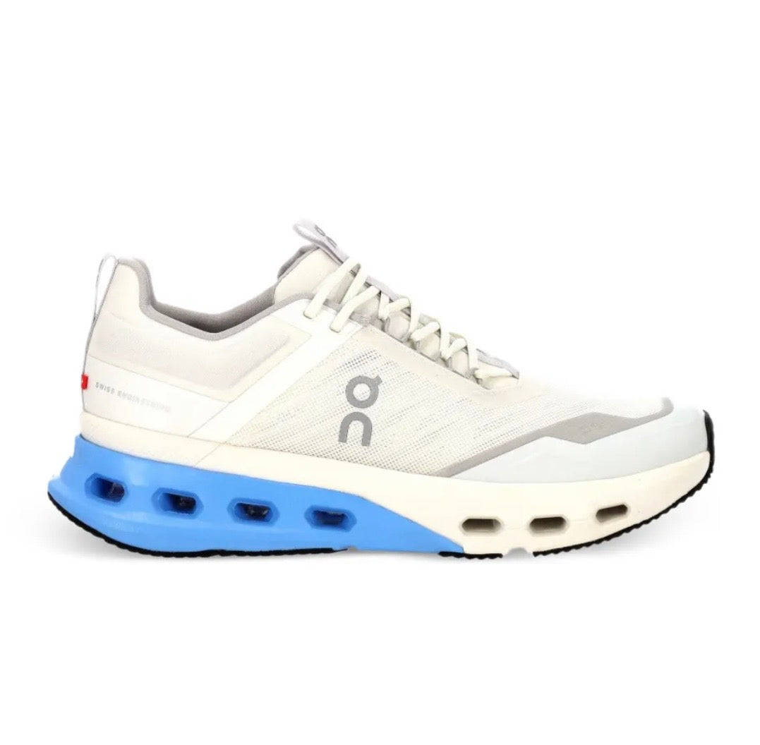 On Cloudnova White Blue - high-performance athletic footwear in White with advanced cushioning