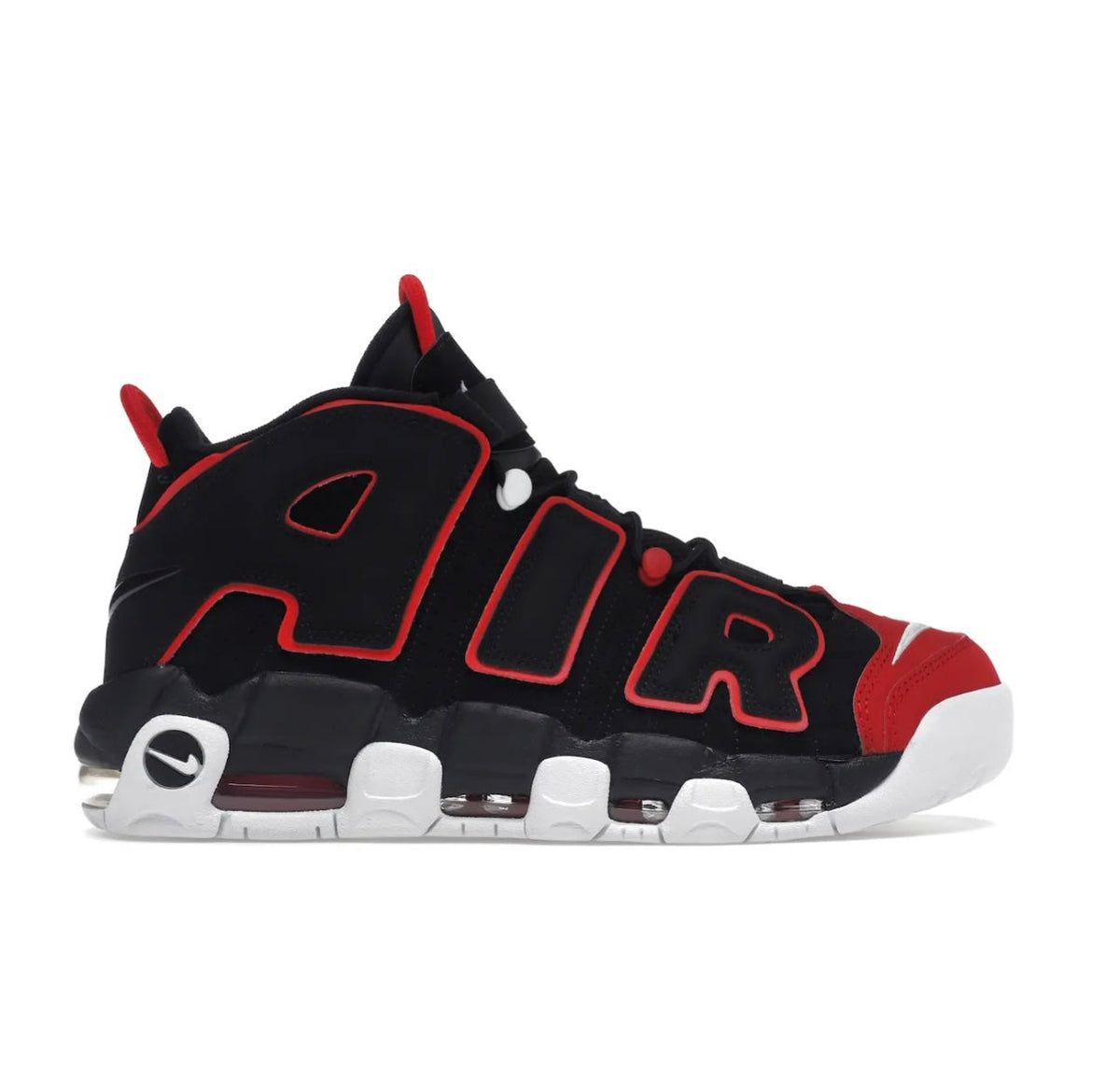 Nike Uptempo Black Red - high-performance athletic footwear in Black with advanced cushioning