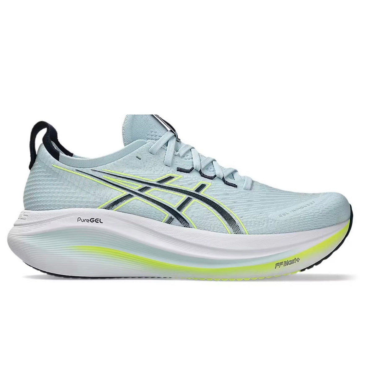 Asics Nimbus 27 Light Green - high-performance athletic footwear in Green with advanced cushioning